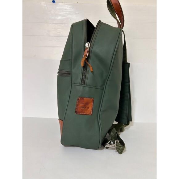 Jon Hart Design Canvas Green Leather Accent Backpack 15 “ - Picture 14 of 16
